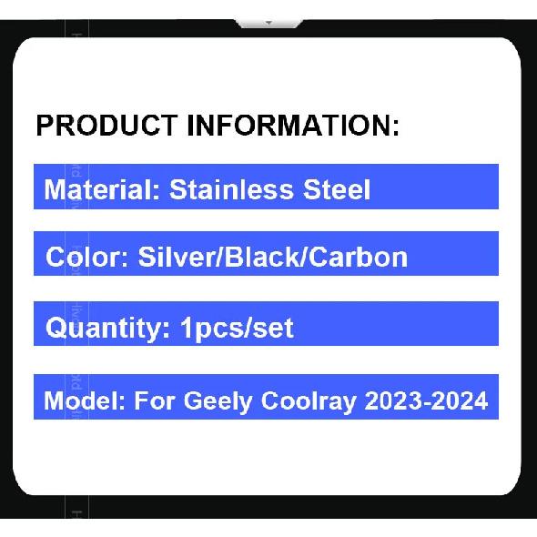 Car Center Console Gear Gear Armrest Box Frame Protect Cover For NEW Geely Coolray 2023-2024 Interior Modification Accessories