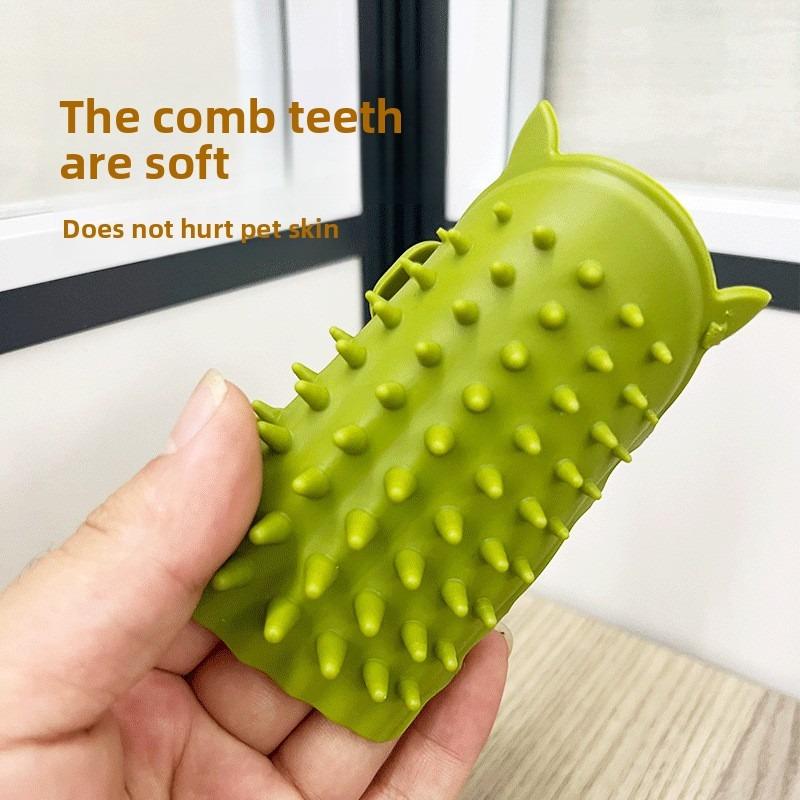 Pet Silica Gel Scratching Hair Removal Massage Comb High-elasticity Cat Dog Stress-relieving Toys Bathing Cleaning Accessories