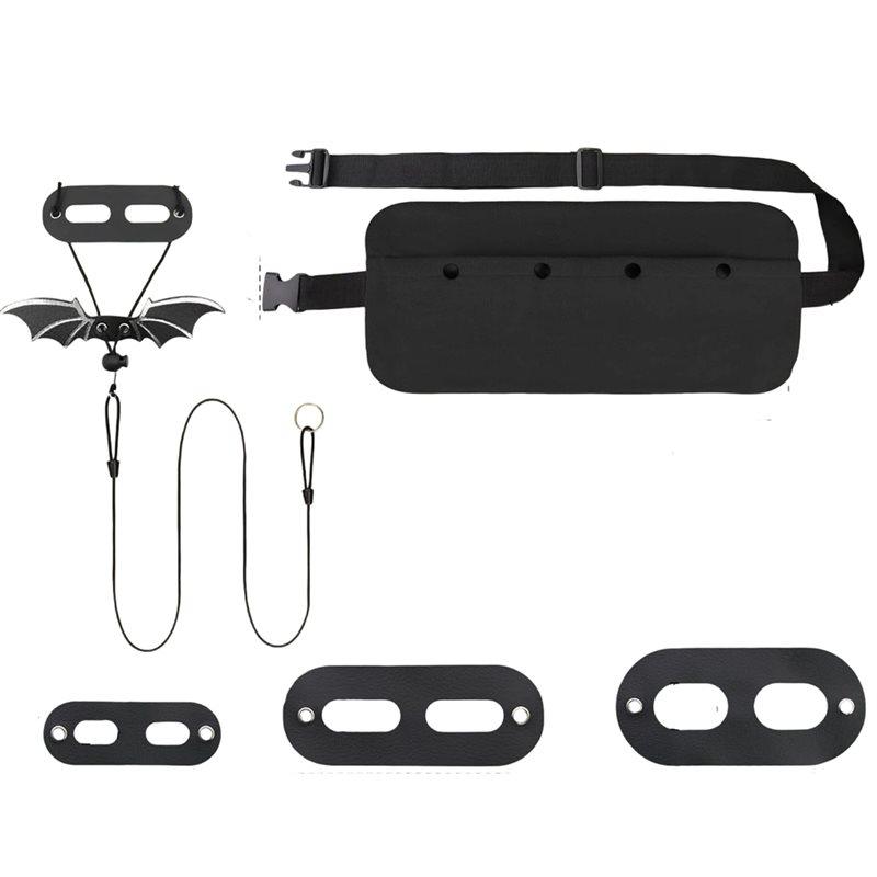 A25F-Bearded Dragon Accessories, For Outdoor Travel-Black Bearded Dragon Leash And Harness Set, Bearded Dragon Decor Suit