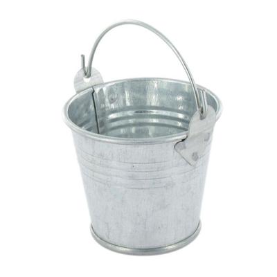 MégaCréa DIY - Zinc-colored Metal Bucket Ø 6.5 Cm X H 6.2 Cm