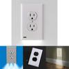 Versatile Wall Outlet Cover Socket Plate With Led Night Light Sensor For Safe Use