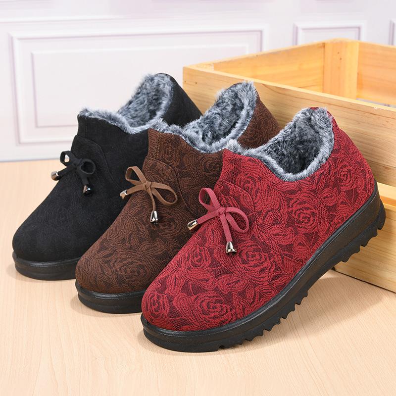 New Style of Cloth Shoes, Cotton Shoes, Fleece and Thickened One-foot Shoes, Fashionable Soft-soled Snow Boots