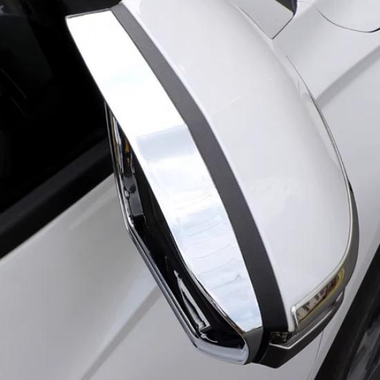 For Hyundai Tucson -2025 Chrome Rain Eyebrow Rearview Mirror Frame