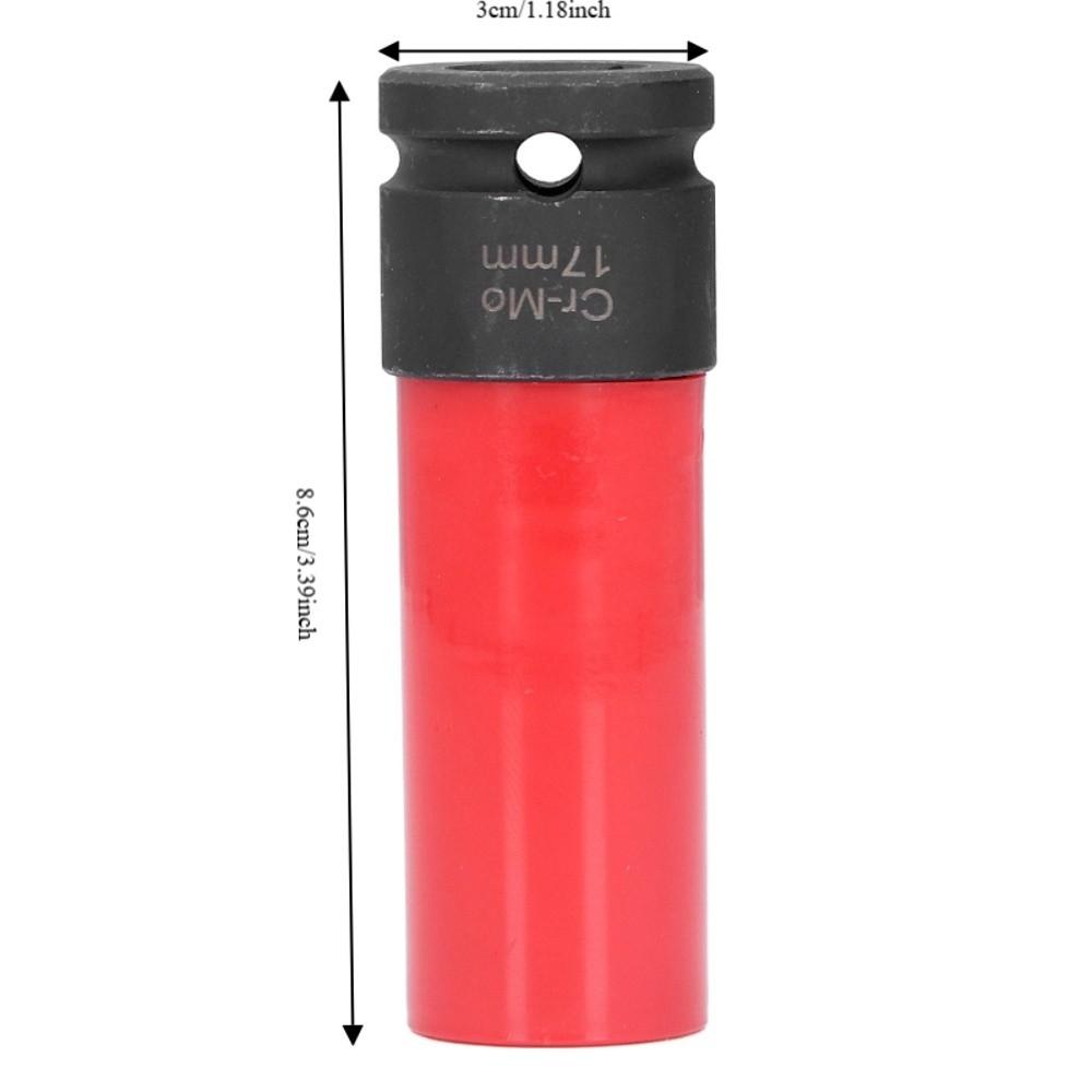 1/2 Inch Drive Wheel Lug Nut Sleeve 17mm Size Anti Theft Socket Tire Maintenance Technicians