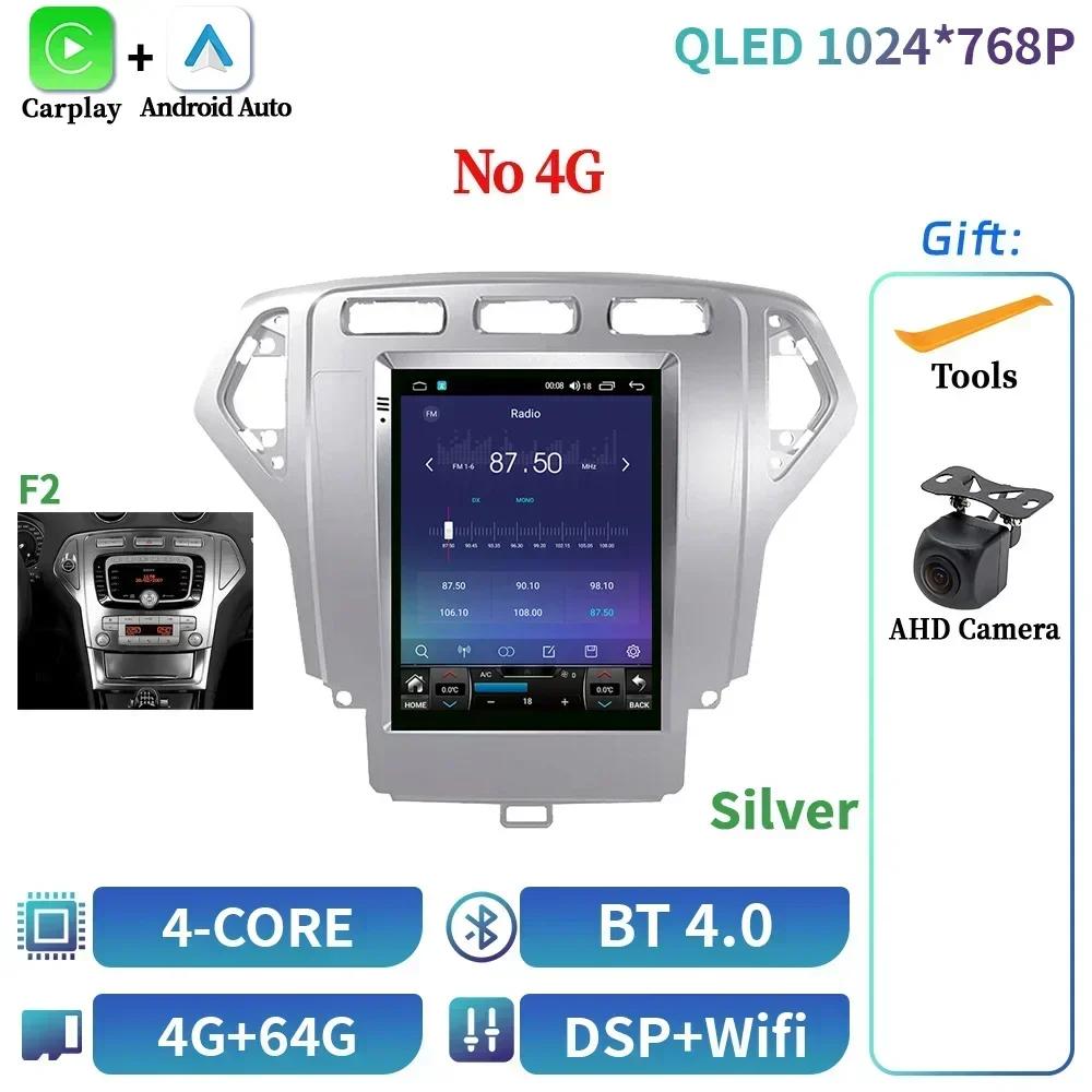 9.7inch For Ford Mondeo 4 2006-2010 Android 14 Wireless Carplay Car Radio Multimedia 4G GPS CarPlay Screen Autoradio Navigation