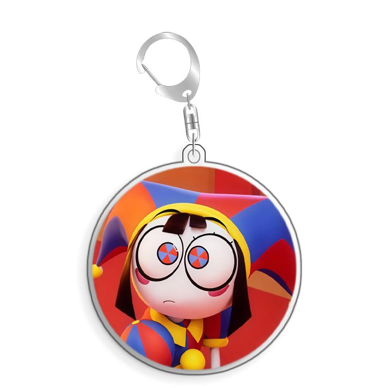 For The Amazing Digital Circus Ragatha Pomni Gangle Kinger Acrylic Selfmade Cute Cartoon Anime Keychain Pendant Toy Gifts 5cm