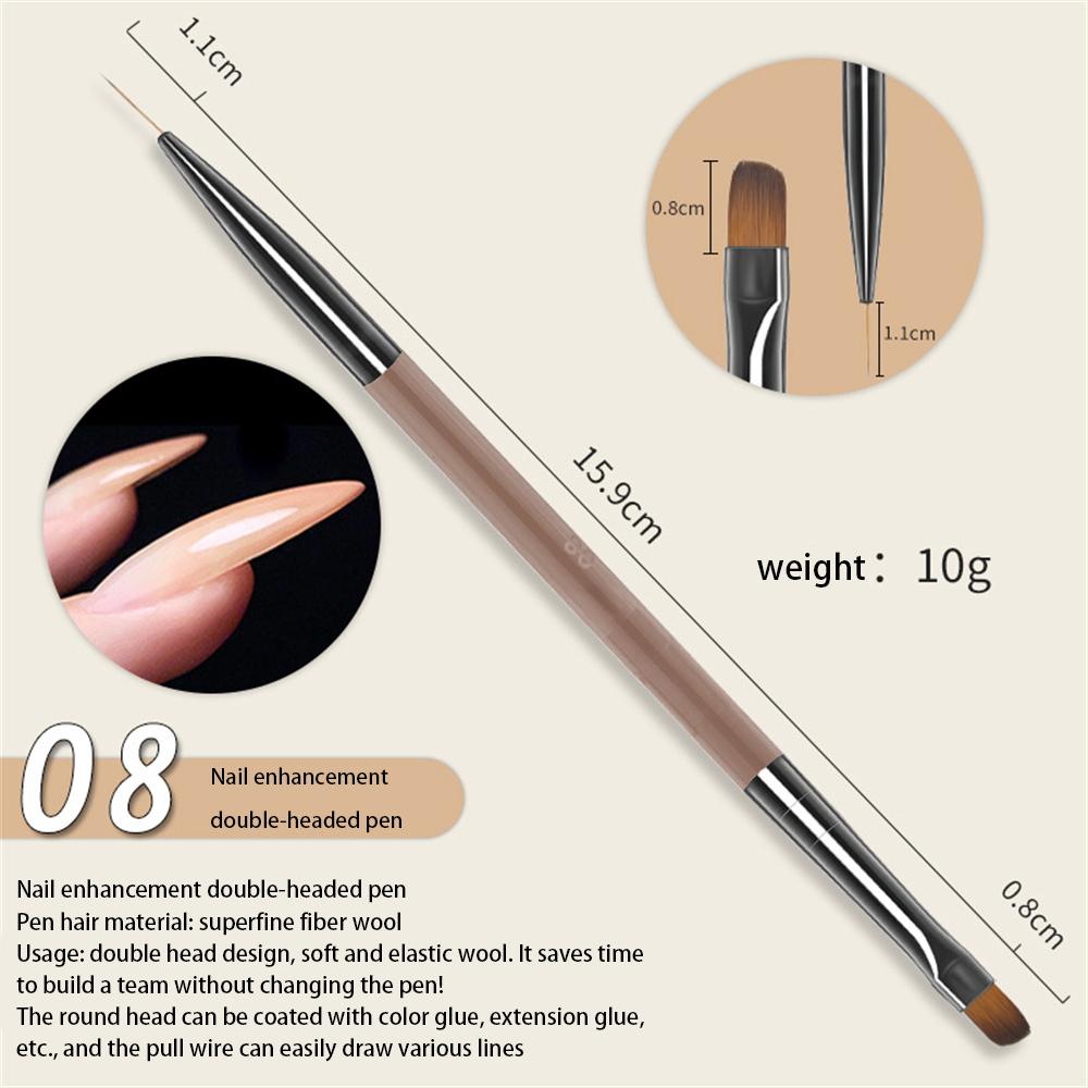 French Stripe Nail Art Liner Pinselspitzen Ultradünner Strichzeichnungsstift UV-Gel Malpinsel Maniküre-Werkzeuge