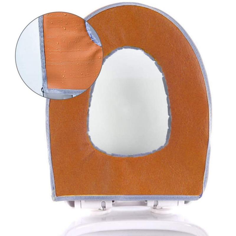 Winter Warm Toilet Seat Cover O-shape Toilet Seat Bidet Toilet Cover Portable Knitted Toilet Mat Soft Closestool Mat
