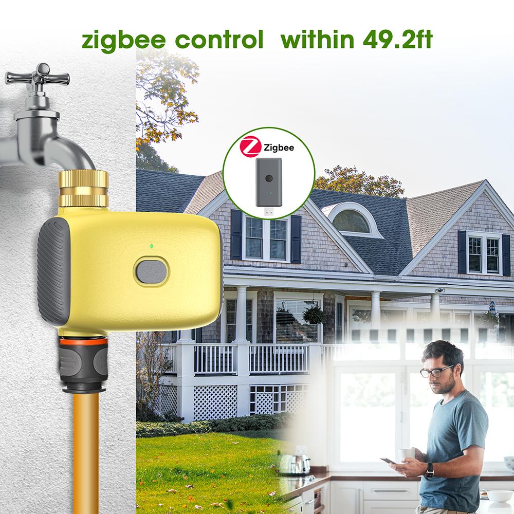 Garden Irrigation Water Timer Zigbee Smart Timer Valve Programmeable Watering Control Irrigation Sprinkle Timer for Planting