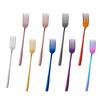 8 Colors Stainless Steel Long Handle Dinner Fork Korean Rainbow Fork Hotel Restaurant Party Supplies Dinnerware Steak Gold Fork