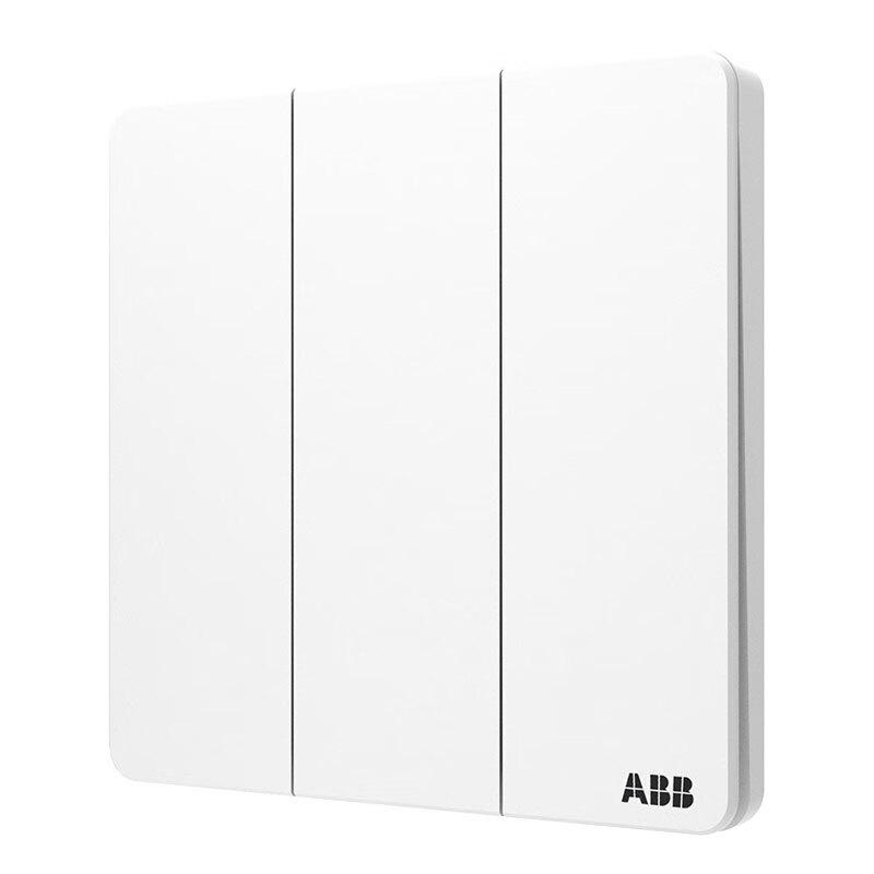 ABB Junchi Series Type 86 3-Gang 1-Way Switch Panel