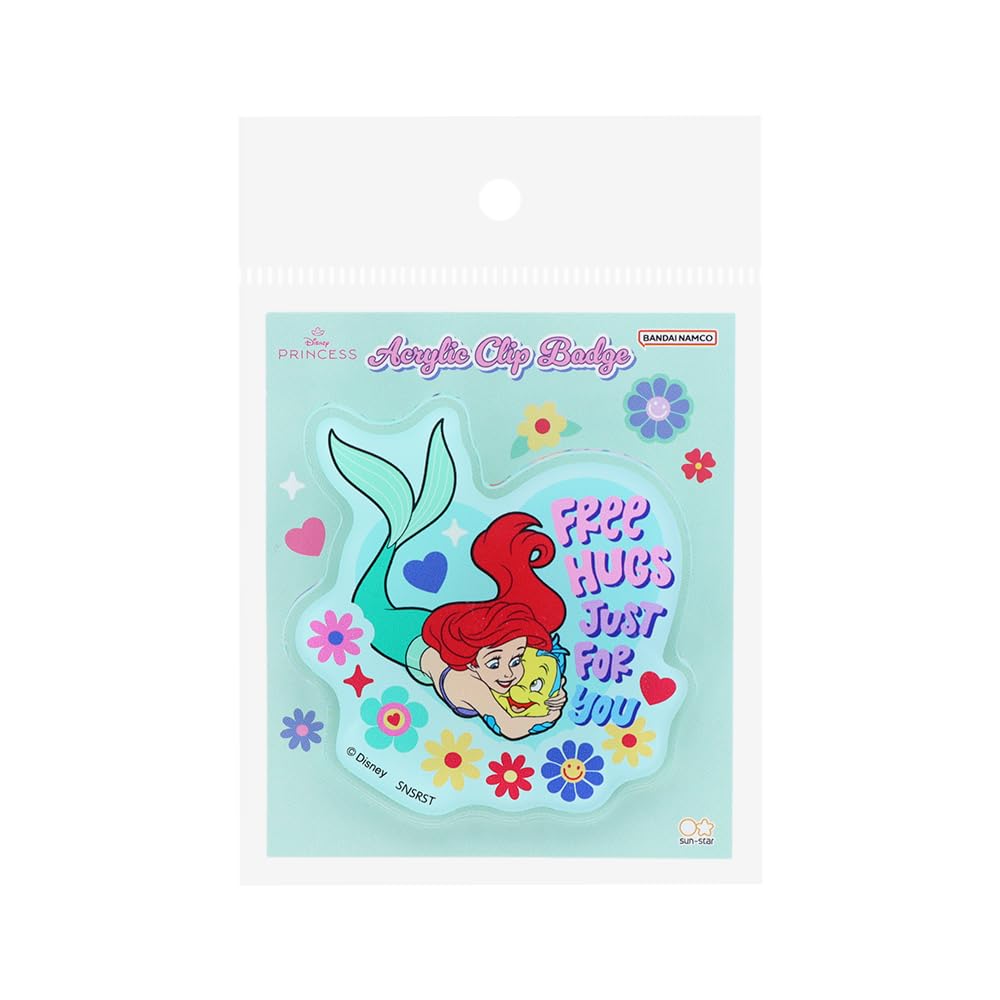 

Канцелярские товары Дисней Клип Акриловый клип Значок Красочные сказки Принцесса Диснея Ариэль S8349878 Sun-Star
