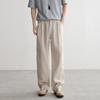 New trendy brand cotton and linen casual pants men's summer loose and versatile straight trousers men's