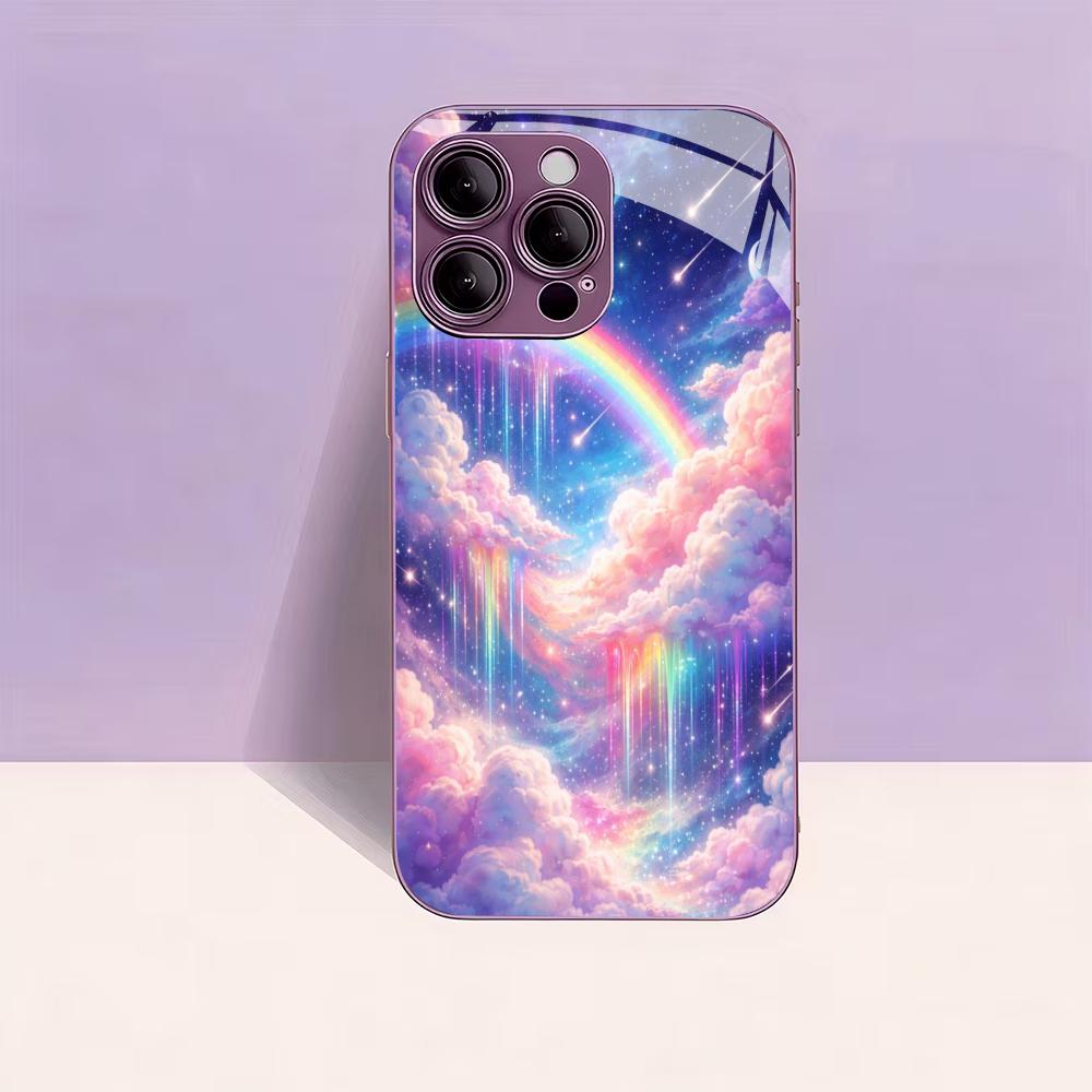 Colored Clouds Hotselling New Exquisite Protective Case Phone Case Metallic Paint PhoneCase for iPhone 17 16 15 14 13pm Pro Plus