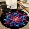 1pc Neon Lotus Chair Carpet for Office Non-Slip Mat for Office - Decorative Floor Mat  yy251030257