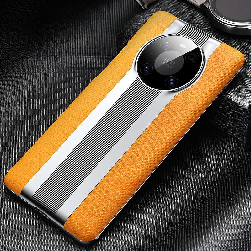 Ins Fashionable and Suitable for Huawei Mate40pro Mobile Phone Case Porsche 30 Carbon Fiber Pattern Anti-fall Protection Case