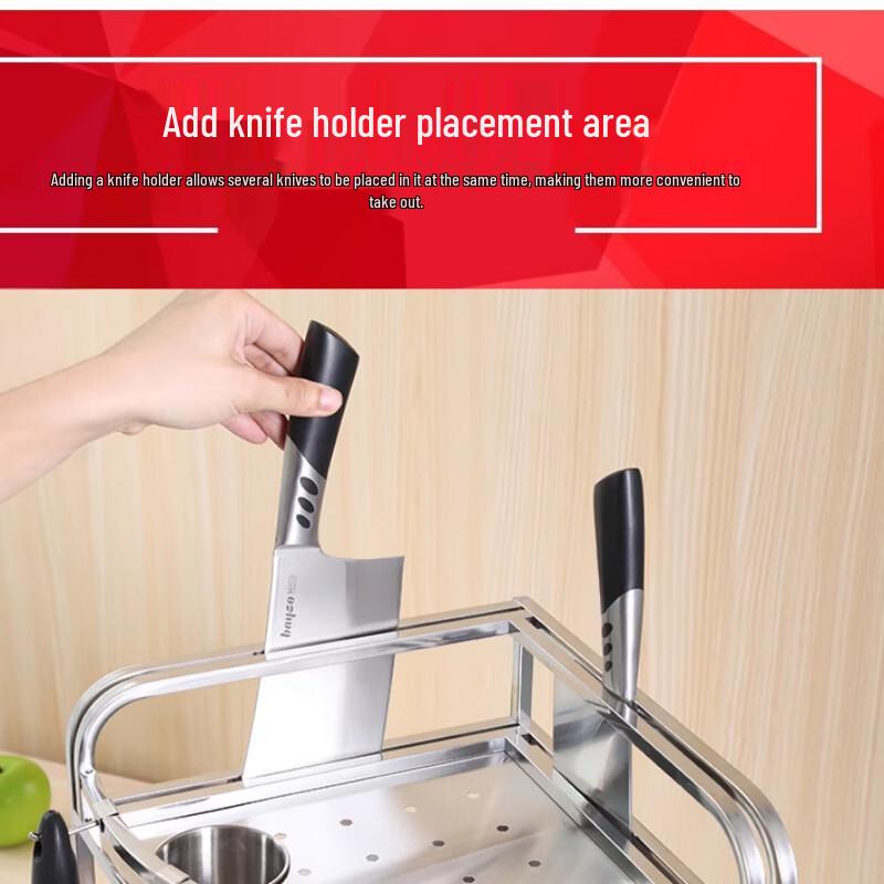 Yunshuang Stainless Steel 3-Tier Corner Kitchen Storage Shelf