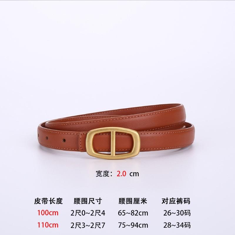 Japanese Belt Women'S Genuine Leather Cowhide Belt Women'S Genuine Leather High-End Casual Decoration Retro Jeans