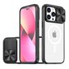 Slide Camera Lens Protector Armor Case For iPhone 16 15 13 14 Plus 11 12 Pro Max For Magsafe Shockproof Armor Bumper Clear Cover
