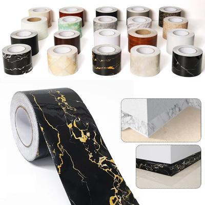5meters Waterproof Self-Adhesive Baseboard Wall Sticker Waistline Baseboard Wall Trim Corner Line Protector Decor Skirting Board
