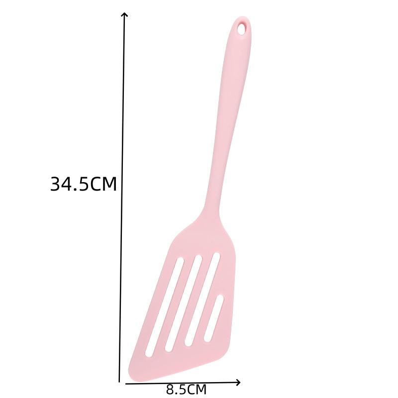 1PCS Kitchen non-stick silicone spatula fried fish and egg cooking leak-resistant spatula high temperature silicone kitchenware