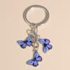 Cute Colorful Butterfly  Enamel Flying Animals Key Chains For Women Girls Accessorie Handmade Jewelry Bag Charm