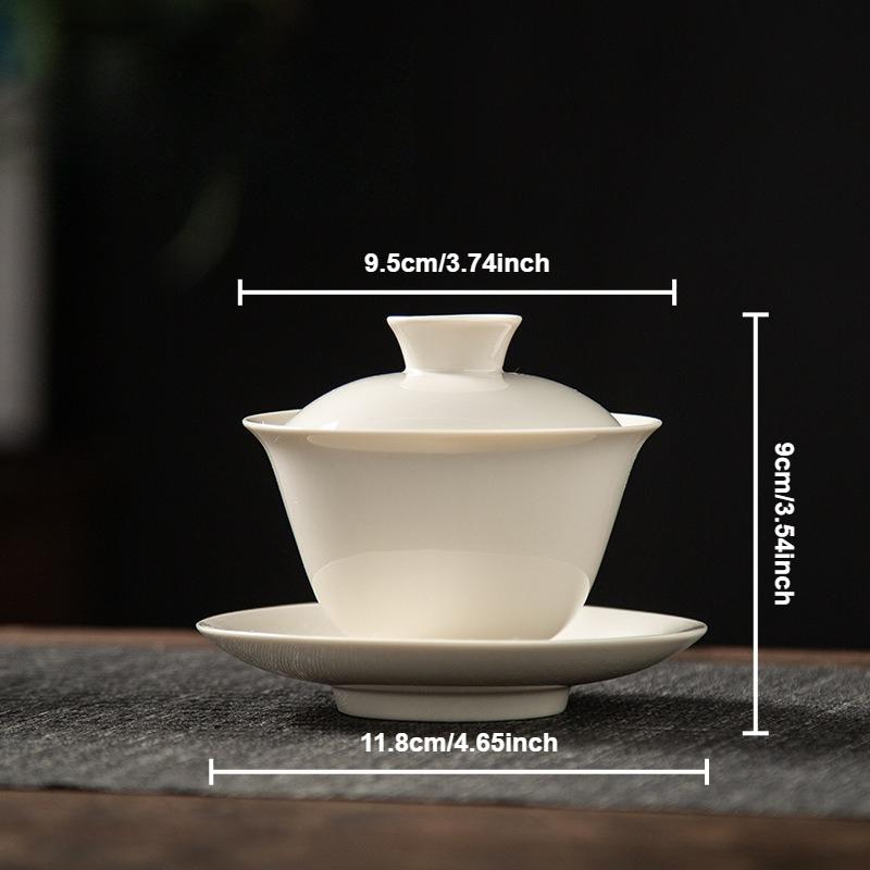 Japanese Grass Ash Ceramic Gaiwan Chinese Kung Fu Tea Set Household Teaware Tureen Retro Covered Bowls Porcelain Tea Ceremony