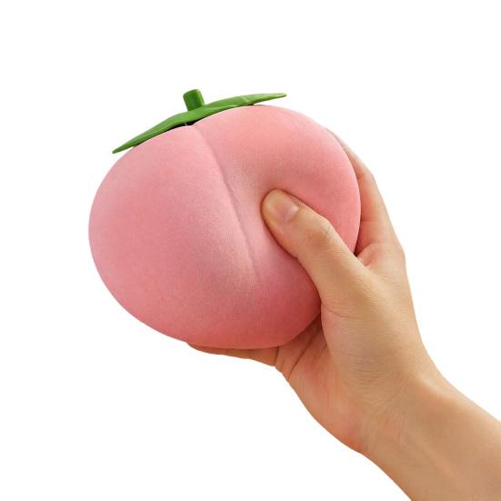 Stress Relief Toy Giant Peach Toy Realistic Large Squeeze Soft Simulated Fruit Sensory Desk for Adults & Kids Anxiety