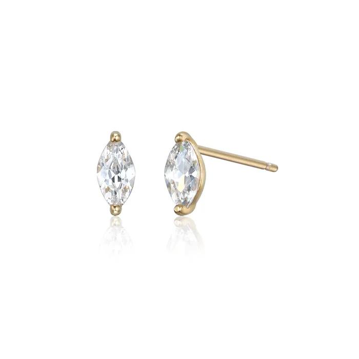 14K Navette Earrings