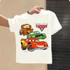 2026 Cars of the Universe Children's Pure Cotton Short-Sleeved Boys' Sports Shirt Girls' Casual Top Cartoon Print Summer T-Shirt