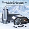 326W 6-in-1 Fast Car Charger Dual USB+PD Type-C Phone Power Socket Car Cigarette Lighter Splitter 12-24V Digital Voltmeter for Mini Starlink 4 Gens