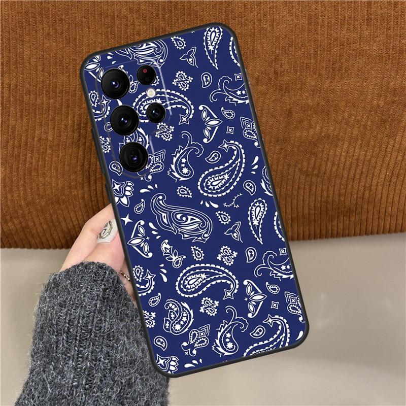 Paisley Bandana Phone Case For Samsung Galaxy S25 Ultra S9 S10 Plus S20 FE S21 S22 S23 S24 Ultra Back Cover