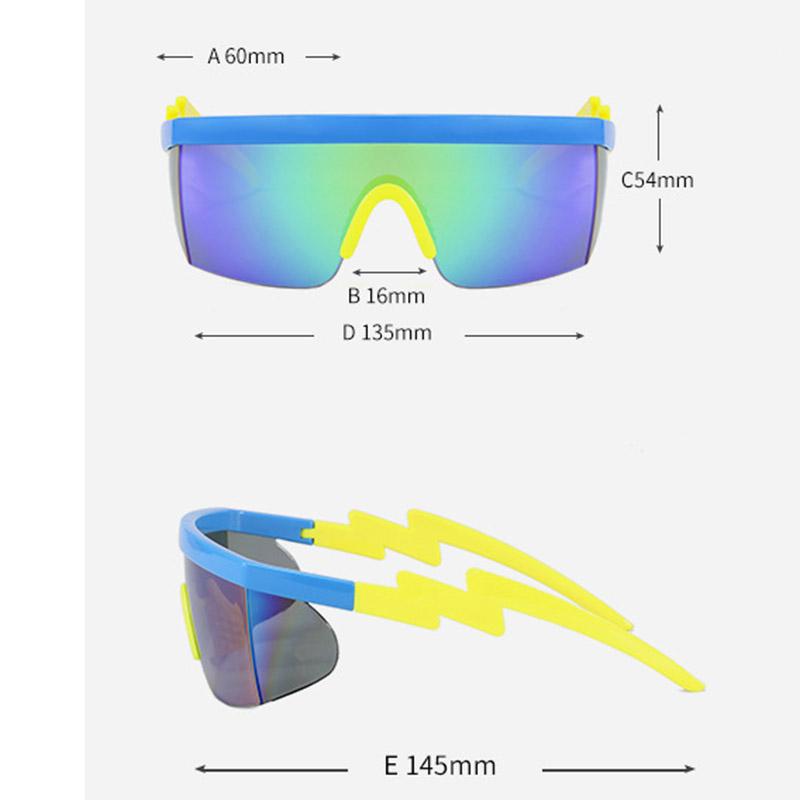 1pc One-piece Sunglasses Lightning Legs Outdoor Sports Cycling Glasses Irregular Sunglasses Women's Sunglasses Men's Sunglasses