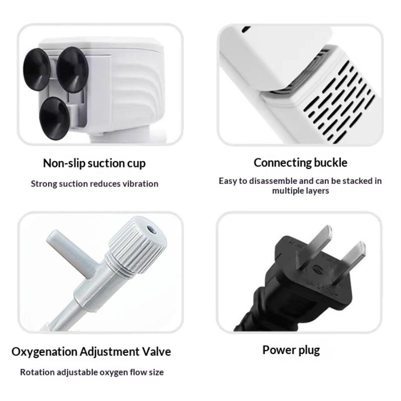 5 In 1 Fish Tank Filter with Oxygen Pump 360 Degree Purifier for Enhanced Water Clarity In Aquariums
