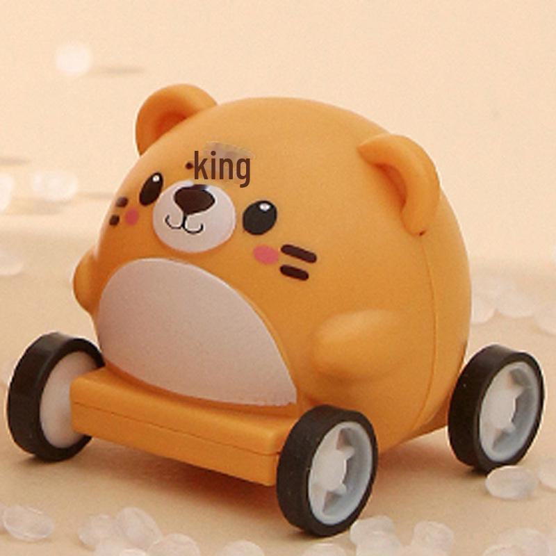 Manqi Cartoon Cute Pet Ejection Toy Car - Trendy Inertia Toy for Kids