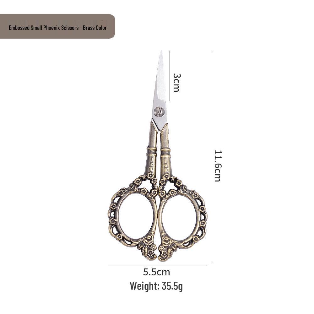 European Retro Stainless Steel Embroidery Scissors for Handcrafts & Needlework