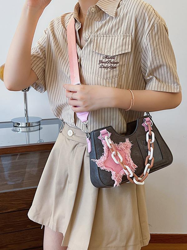 2024 Trendy Y2K Japanese Spicy Girl Denim Shoulder Crossbody Bag