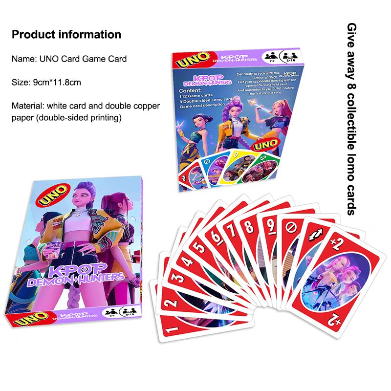120 sztuk Zestaw Kart do Gry Stołowej Zabawne K-Pop Łowcy Demonów Karty do Pokera Karty z Karami Gra Planszowa na Imprezę Rekwizyt Karty Kolekcjonerskie