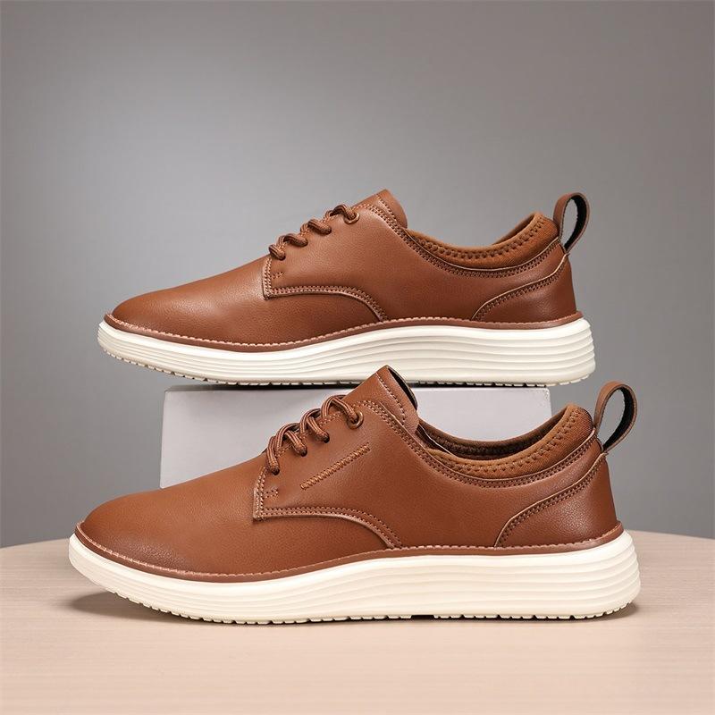 Men's Oxfords Artificial Leather Dress Sneakers Men Business Wingtip Casual Men Walking Shoes Walking Comfortable Sneakers