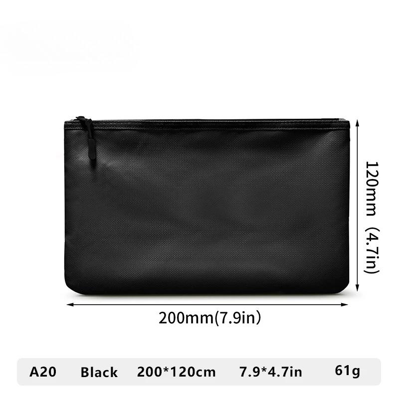 Portable Fireproof Waterproof Document Envelope File Folder Cash Pouch With Zipper Fireproof Safe Money Bag For Home Office