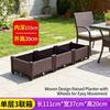 Large 3-Tier Stackable Plastic Raised Garden Bed 111x37x21cm for Outdoor Patio Balcony Vegetable Flower Herb Growing