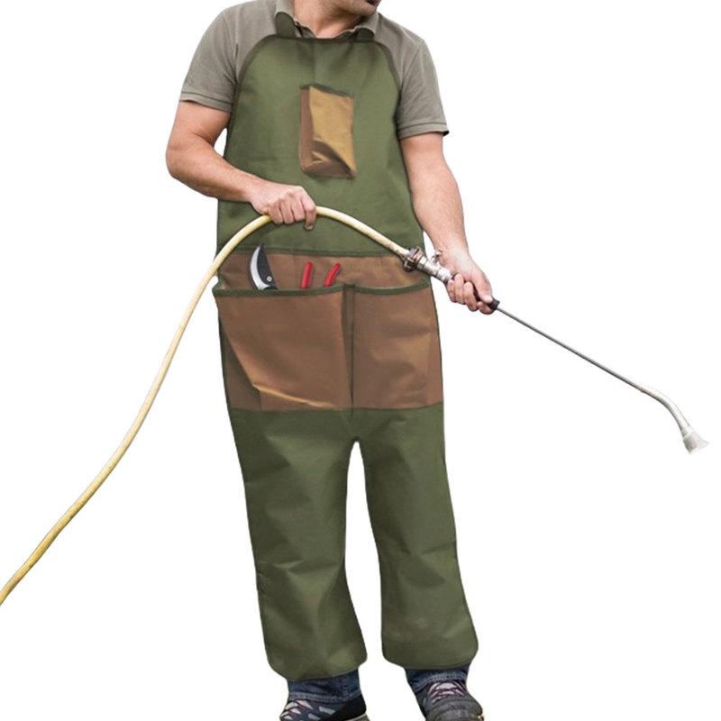 Zahradní zástěra z oxfordské látky Nastavitelný popruh Zástěra odolná proti skvrnám Zástěra chránící nohy pro zahradničení Venkovní prořezávání