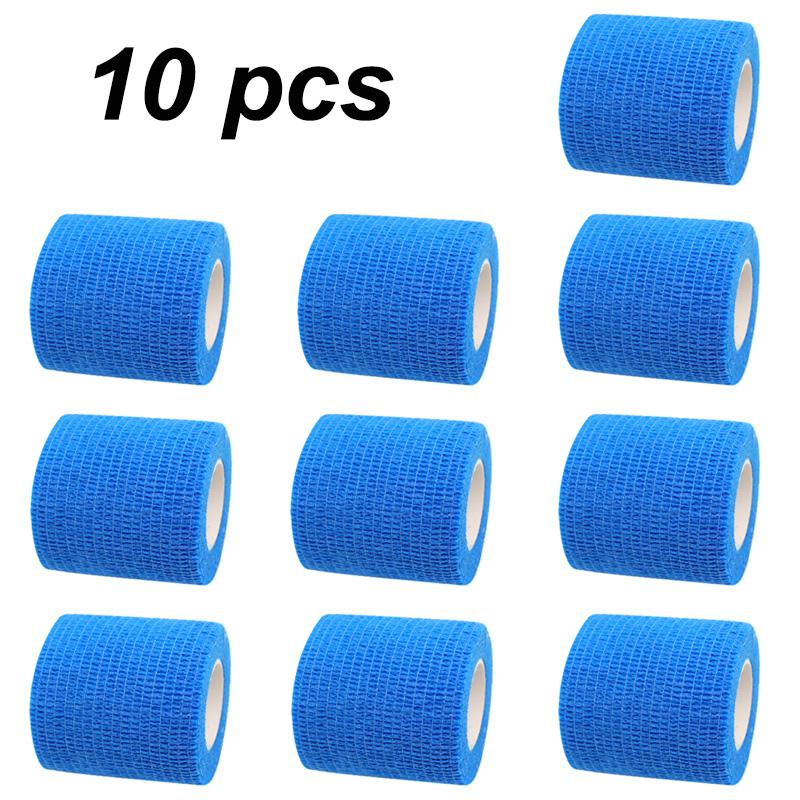 10 Rolls Athletic Wrap Tape Self Adhesive Elastic Bandage Sports Protector Knee Finger Wrist Pet Shoulder Tattoo Accessories