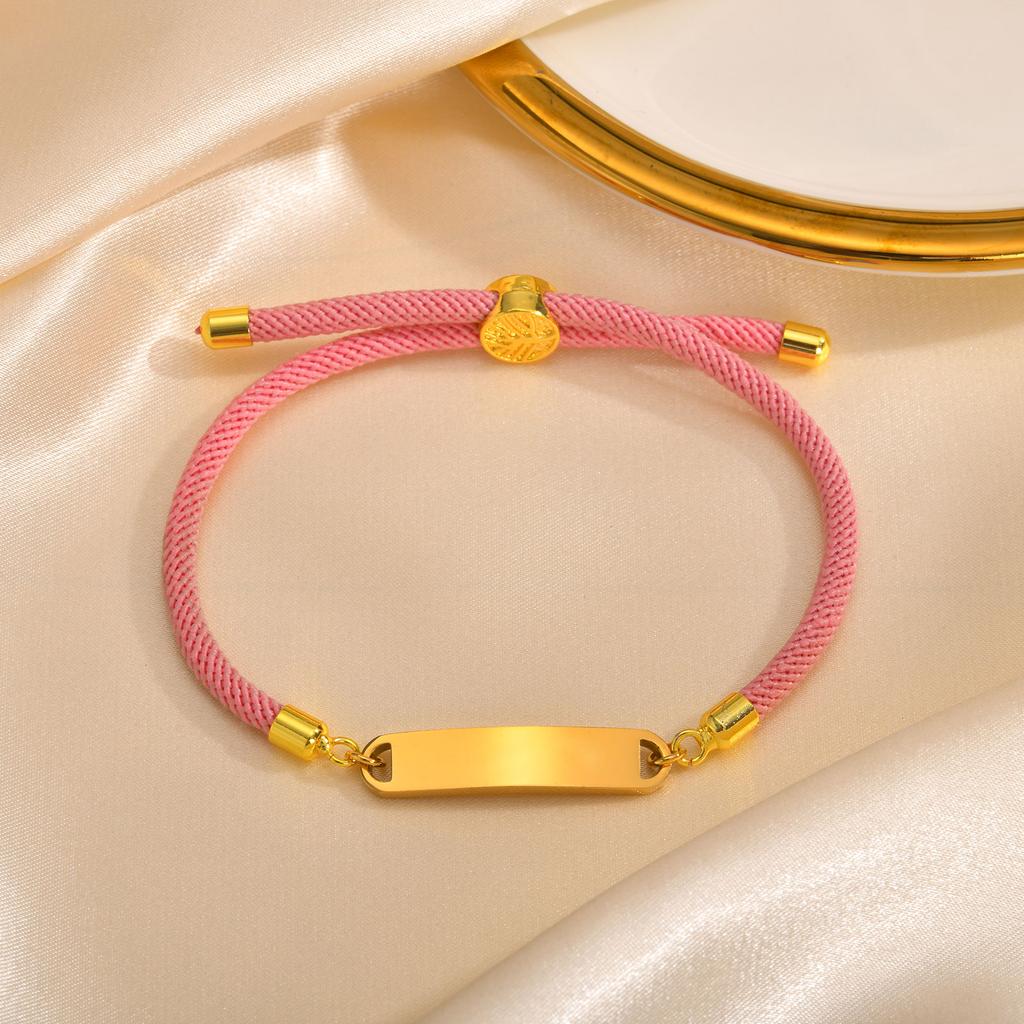 Free Engrave Name Date Bracelets for Women Girls Stainless Steel Milan Rope Hand Chain Bracelet Customized Jewelry Gift