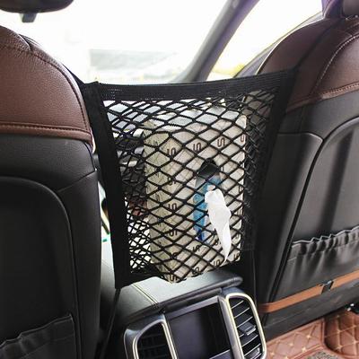 Nová síťová taška na úschovu do auta, Úložná taška pro styling auta ze sedadla na sedadlo, Elastická síťová taška Úschova Autopříslušenství, Snadná instalace