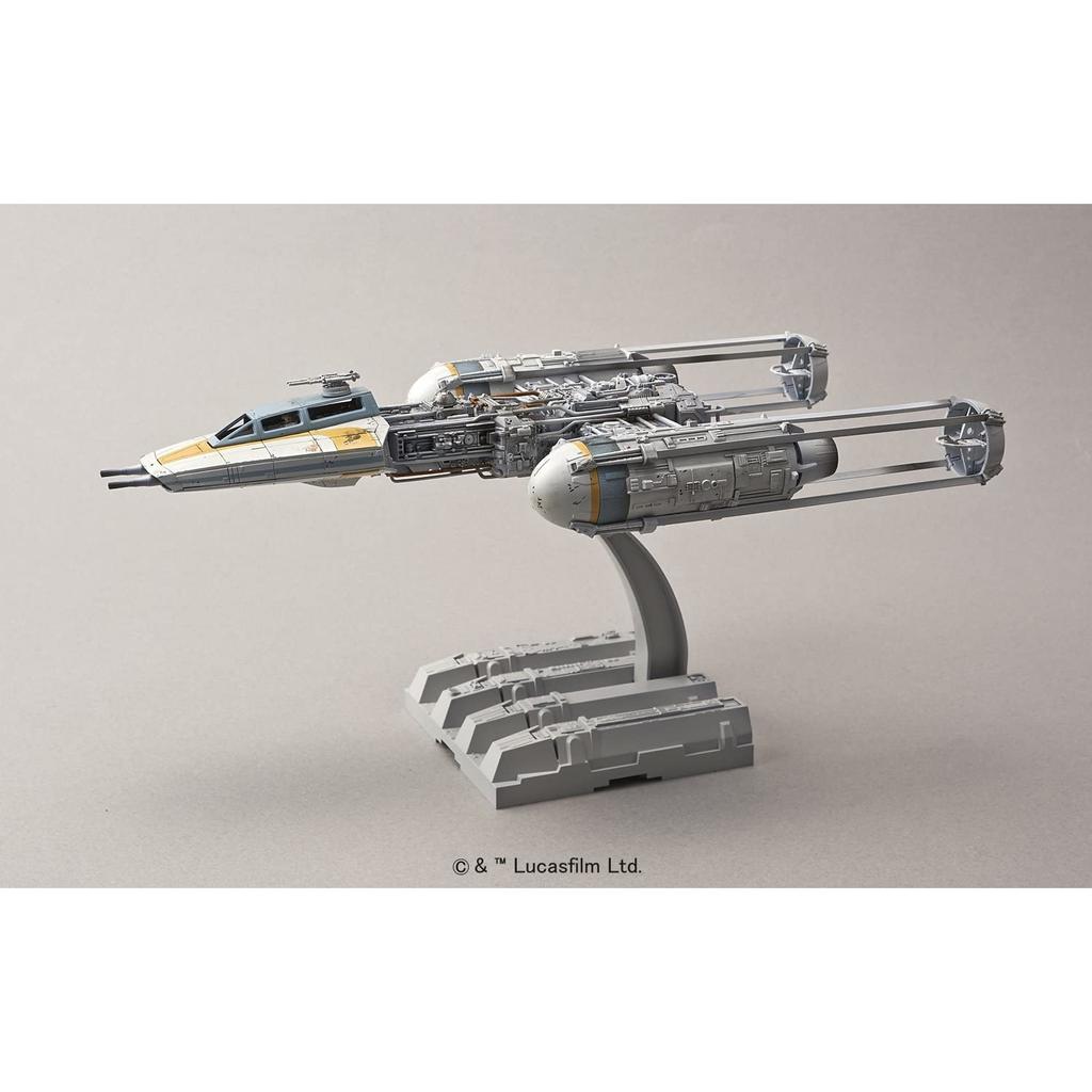 Star Wars Y-Wing Starfighter Zestaw modelarski z tworzywa sztucznego w skali 1/72, wstępnie pomalowany