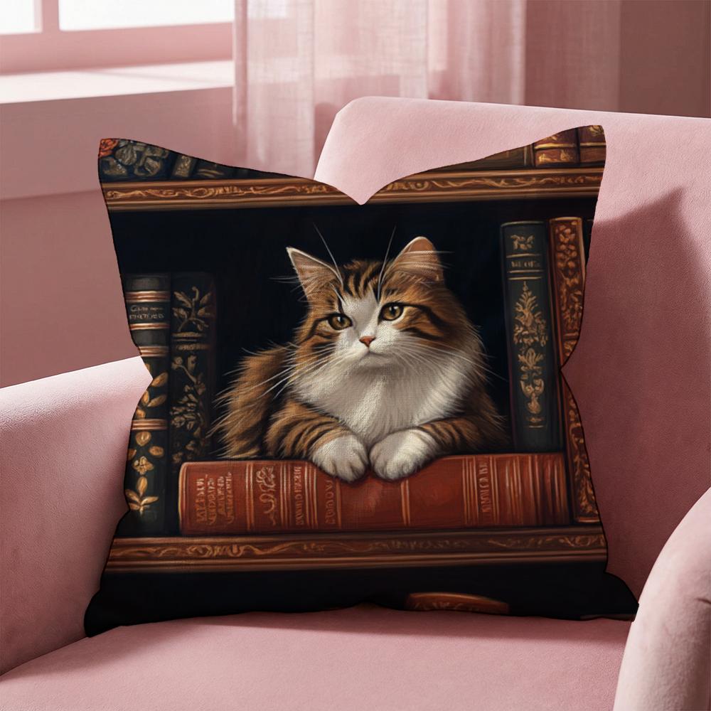 C-Cat ANIMAL Cushion Cover Multi-Scene Pillow Cover for Home & Car - Reversible, Soft & Durable for Daily Use