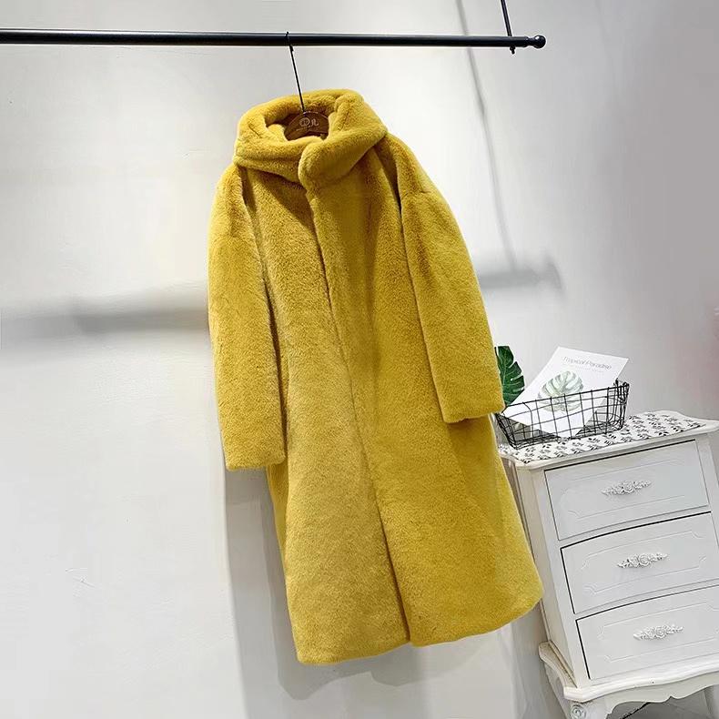 Winter Women High Quality Faux Mink Fur Coat Luxury Long Fur Coat Loose Lapel OverCoat Thick Warm Plus Size Female Plush Coats