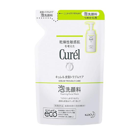 Curel Sebum Trouble Care Foaming Face Wash 150ml - Control Oily Skin