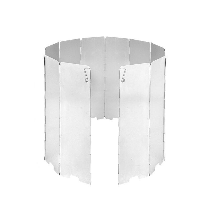 Ultralehký outdoorový 10dílný skládací závětří Kempingové vařiče Závětří Skládací plynové vařiče Větrné clony Vařič